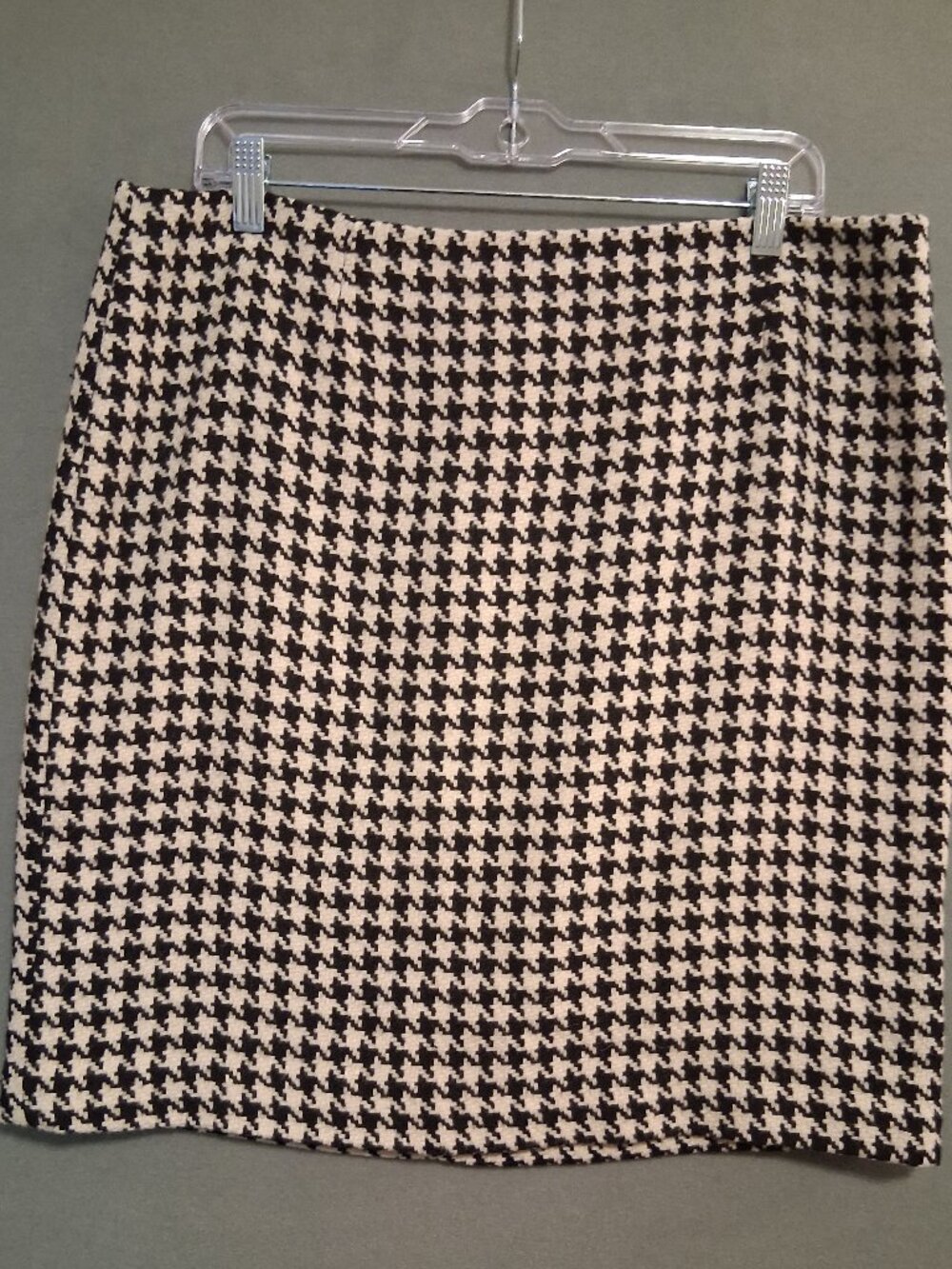Dalia Collection Women's Pencil Skirt Houndstooth Size 14 Preppy Mobwife Work